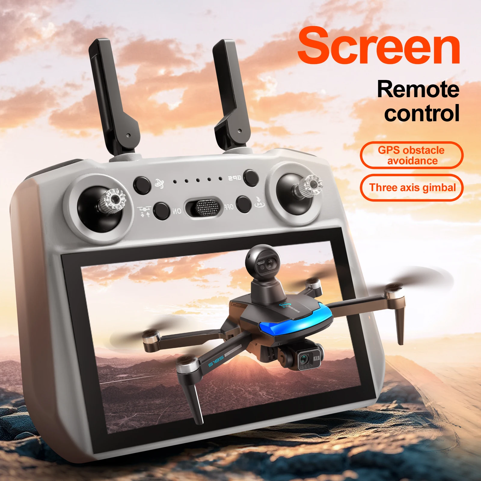 Dron profesional S185 2,7 K HD - Drone Gimbal 3 Axis reseña y precio