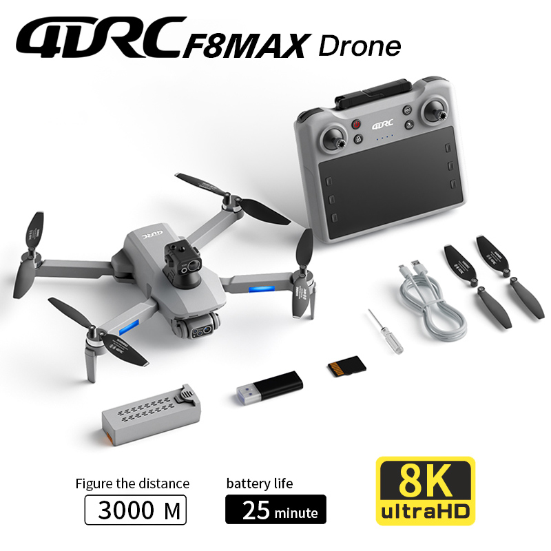 Dron F8 MAX GPS profesional co - Drone Gimbal Brushless reseña y precio